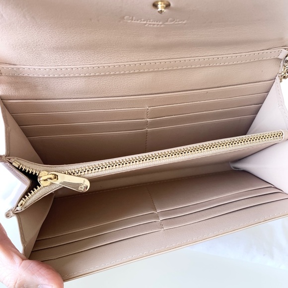 Christian Dior Patent Cannage Lady Dior Chain Wallet w/ Box - Picture 12 of 16